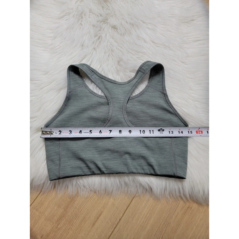 Nike Swoosh Futura Racerback Sports Bra Women's Size Large Gray /Black